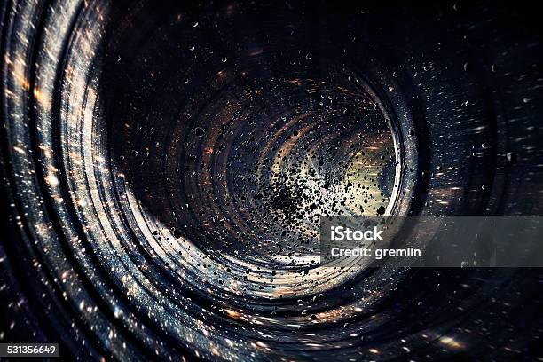 Black Hole Concept With Deep Universe Galaxy Planets Stars Stock Photo - Download Image Now