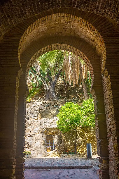 istock Ancient brick passageway door in the famous La Alcazaba 531358925