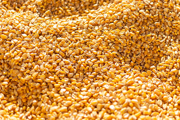 Close-up of millions of corn kernels stock photo