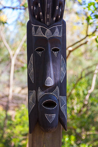 istock African masks wooden totem sculptures 531361027