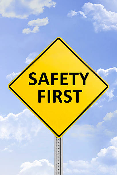 istock Safety First Yellow Road Sign 531362559