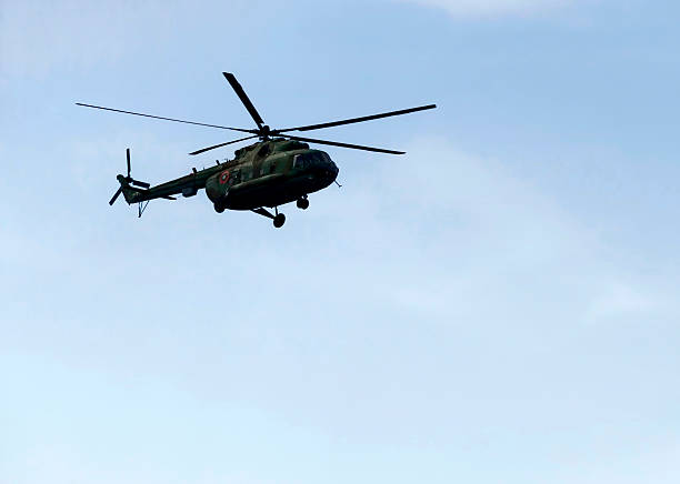 istock Old military helicopter - veteran participate an air display, Sofia 531362737