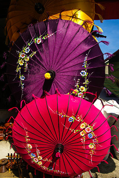 istock Bright Umbrellas in Burma, Myanmar – Vertical 531371601