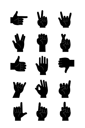 Hands Icons - Black Series