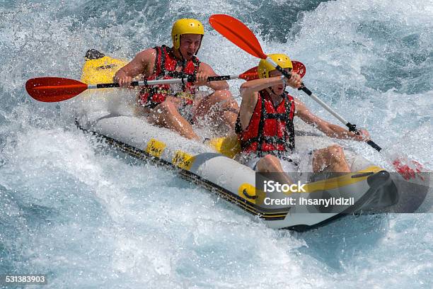 Rafting On White Water Stock Photo - Download Image Now - 2015, Activity, Adventure