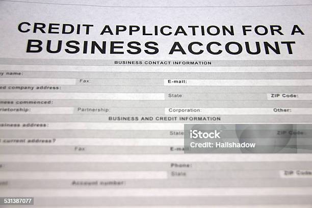 Business Credit Application Stock Photo - Download Image Now - 2015, Agreement, Analyzing