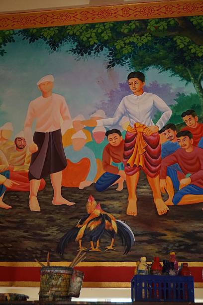 istock unfinished Thai fine art wall painting 531387987