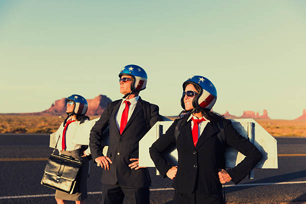 istock Small Business Team wearing Jetpacks in Monument Valley 531388071