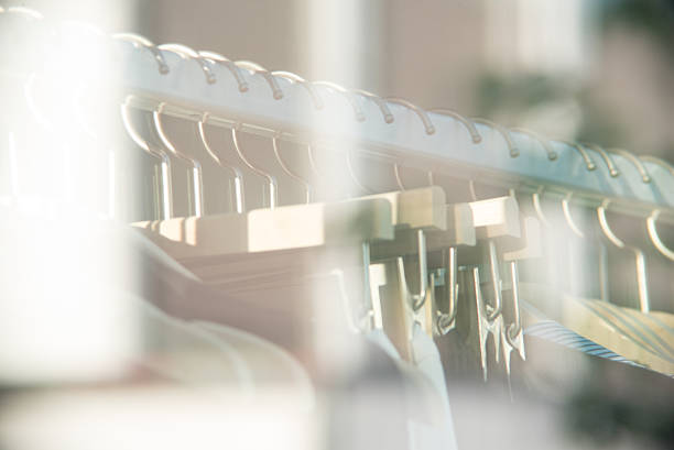 Clothes hanging at boutique