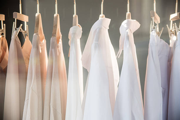 istock Clothes rack at boutique contemporary closet 531395840