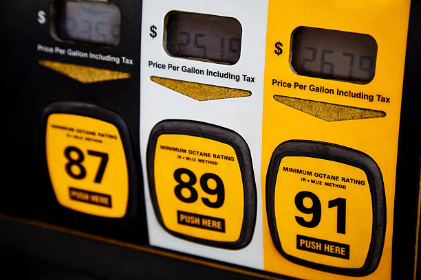 istock Premium Gas Price on Gas Pump 531397324