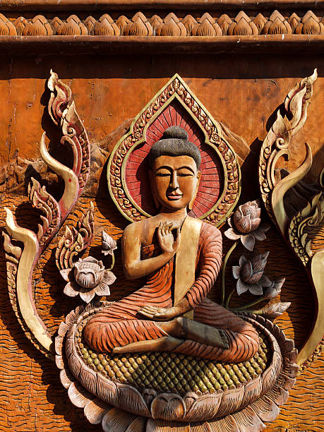 Wood souvenir statues figures in Bali indonesia