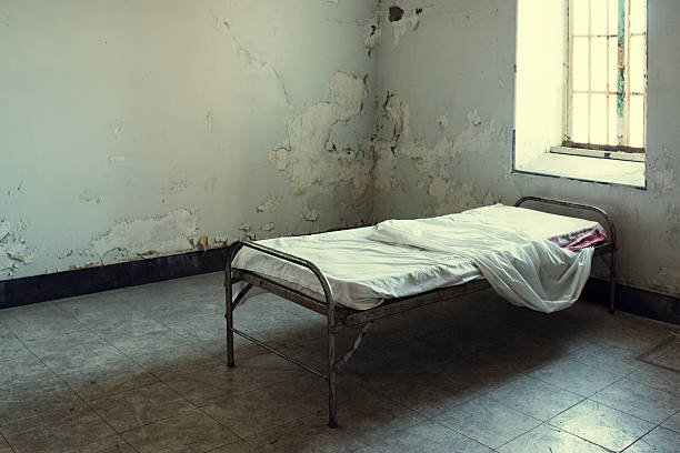 istock Abandoned Bed in Mental Hospital 531398491