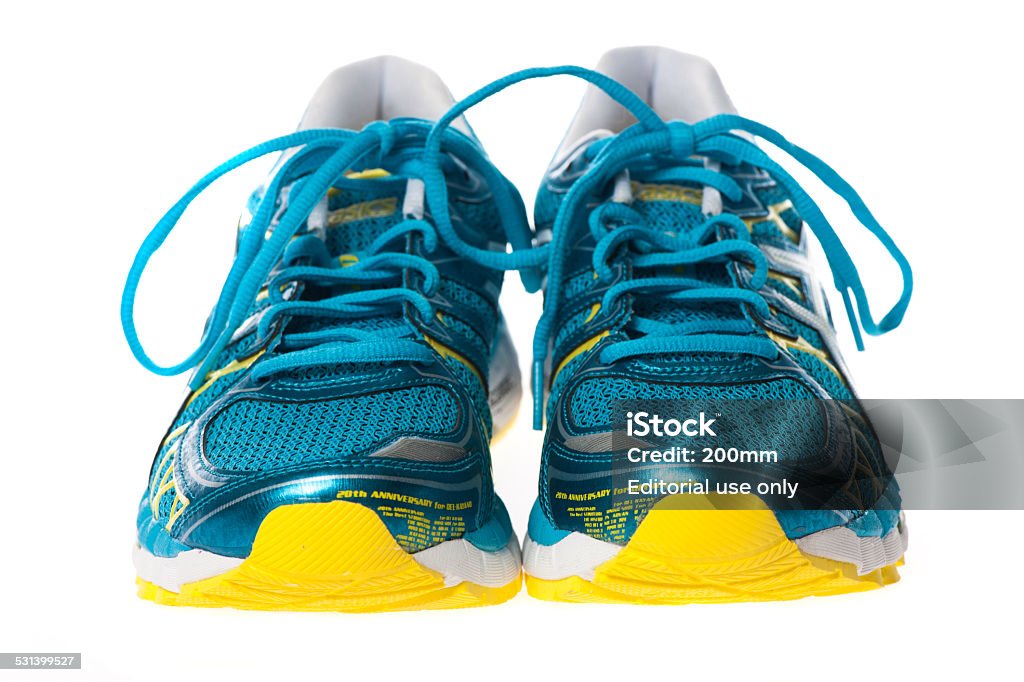 Slightly display courtesy Asics Kayano Gel 20 Woman Sport Shoes Stock Photo - Download Image Now -  2015, Color Image, Copy Space - iStock