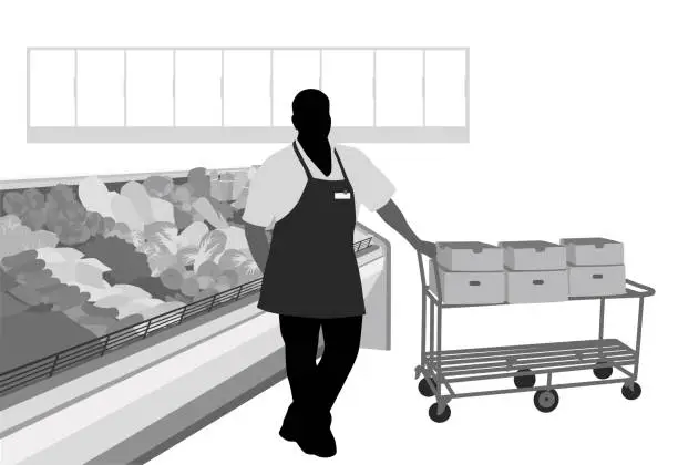 Vector illustration of Produce Manager