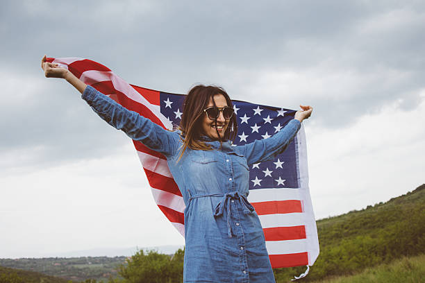 istock Charming independent american girl on cloudy day 531400160