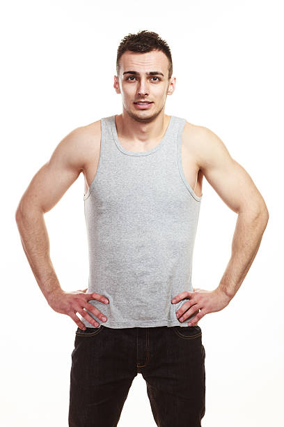 istock Handsome muscular sporty fit man isolated. 531402250