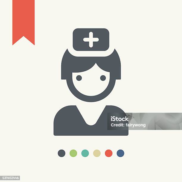 Nurse Icon Stock Illustration - Download Image Now - Adult, Assistance, Blue-collar Worker