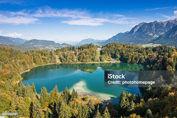 Lake Freibergsee In The German Alps Stock Photo - Download Image Now - 2015, Allgau, Autumn