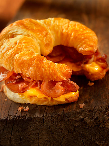 istock Croissant Breakfast Sandwich with Bacon and Cheese 531402494