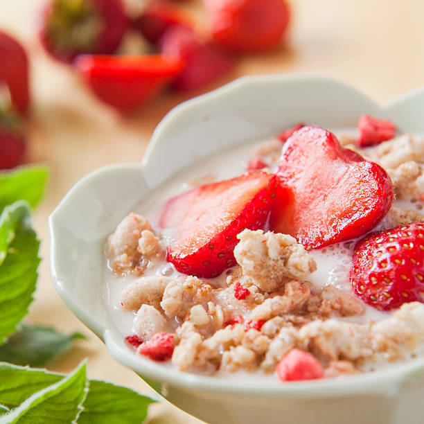 istock Muesli granola with strawberry and yoghurt mint 531402759
