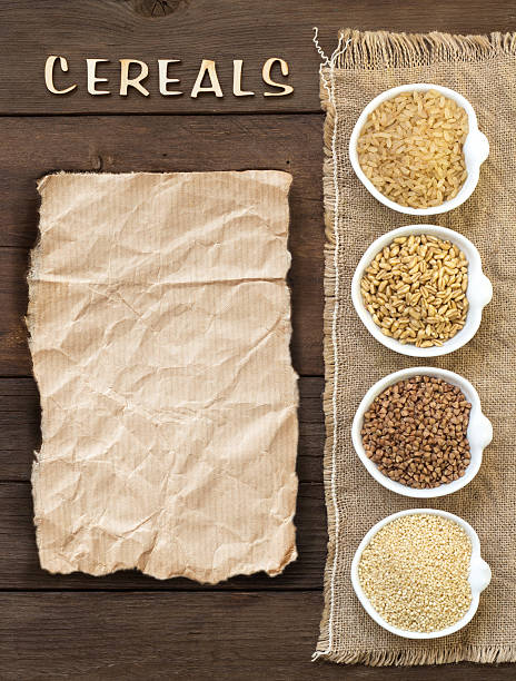 istock Cereals in bowls with word Cereals 531403469