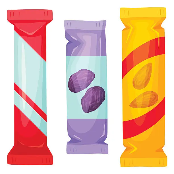 Vector illustration of Chocolate bars pack