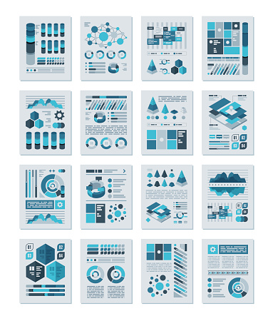 A set of flat design-styled infographics. EPS 10 file, layered & grouped, 