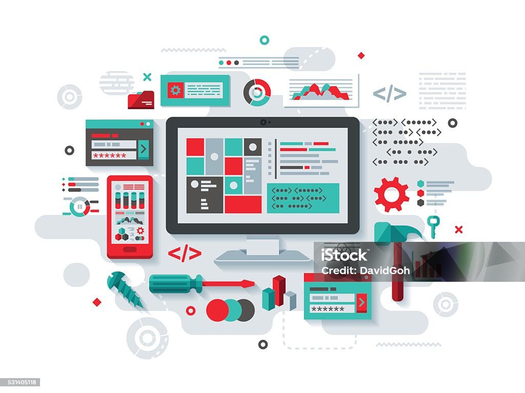 Programming Flat Design Concept Stock Illustration - Download Image Now ...