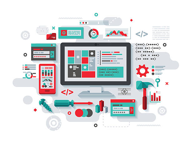 Programming Flat Design Concept vector art illustration