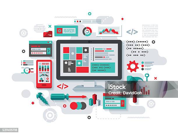 Programming Flat Design Concept Stock Illustration - Download Image Now ...