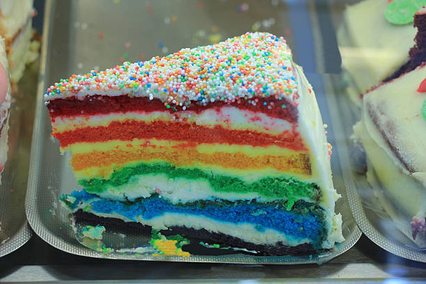 istock Piece of rainbow cake 531407062