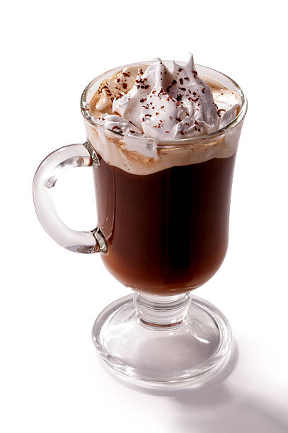 istock glass of Viennese coffee isolated on  white background 531409766