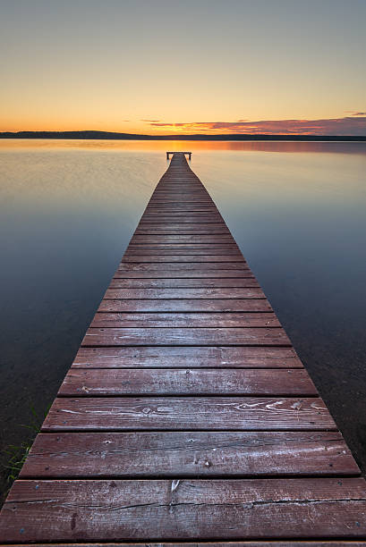 istock Old wooden pier on sunset 531410754