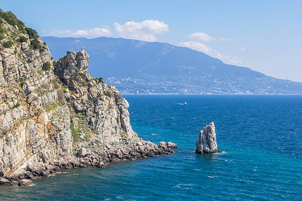 istock background landscape view on the rock sail, Yalta 531411378