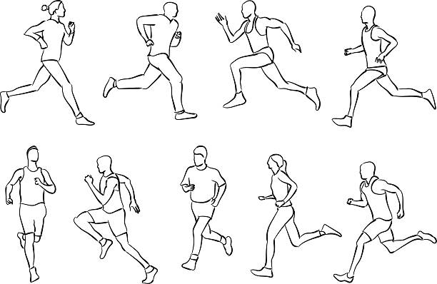 2,400+ Man Running Line Art Stock Photos, Pictures & Royalty-Free ...