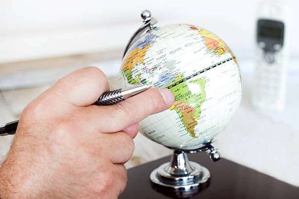 istock Businesswoman working with world map in the office 531413230