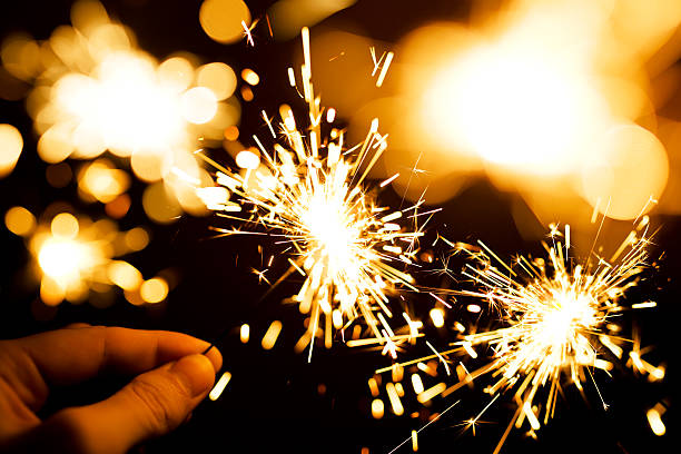 Sparkler stock photo