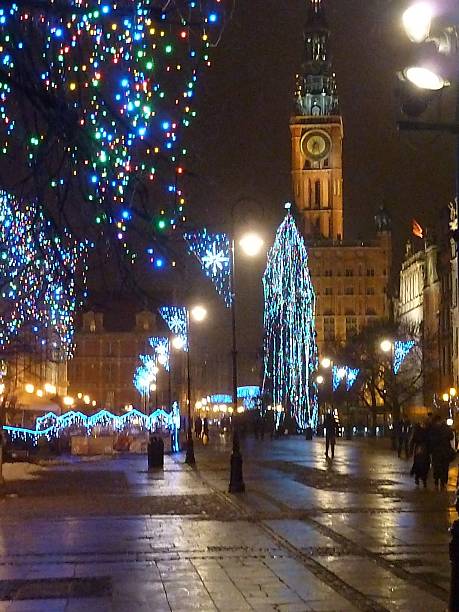istock Nightime Gdansk with Christmas lights 531416402