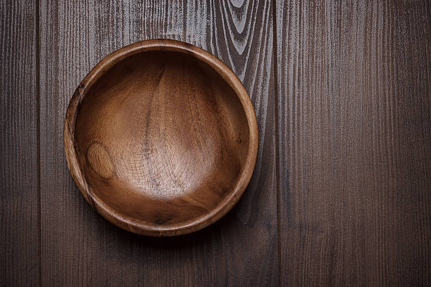 istock salad bowl on the  brown wooden table 531416573