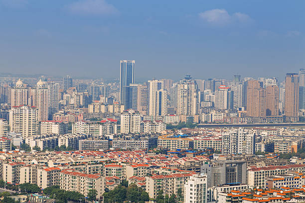 istock mianyang,china, city panorama  with blue sky 531416633