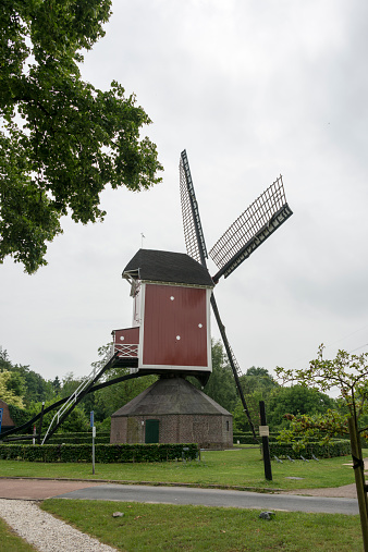 dutch mill in the village Heel in Holland called Sint Lindert