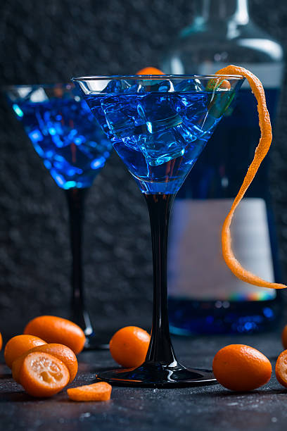 istock Blue cocktail in martini glasses 531418134
