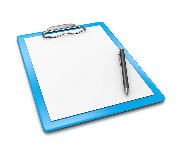 istock Clipboard with Blank Paper and Ball-point Pen 531419040