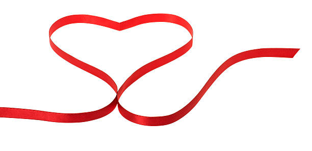 istock A heart made by a red rope with white background 531419215