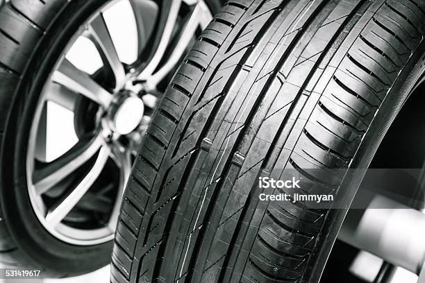 Tyre Stock Photo - Download Image Now - 2015, Black Color, Car