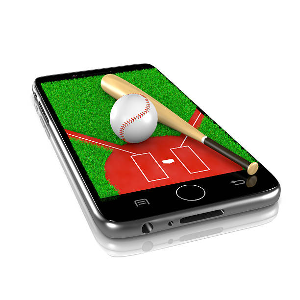istock Baseball on Smartphone, Sports App 531420054