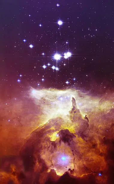 Photo of Cosmos space stars nebula. Elements of image furnished by NASA.