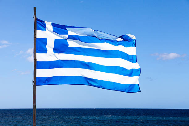 greek flag - 希臘國旗 個照片及圖片檔