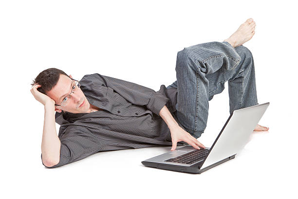 istock guy with the laptop isolated on a white background 531424916